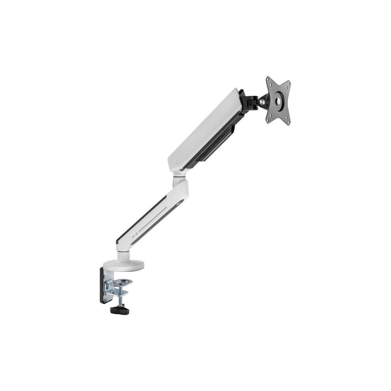 Twisted Minds Single Monitor Arm, Stand And Mount For Gaming And Office Use 17" - 32" Up To 9 KG With RGB Lighting - White-smartzonekw