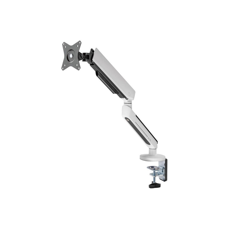 Twisted Minds Single Monitor Arm, Stand And Mount For Gaming And Office Use 17" - 32" Up To 9 KG With RGB Lighting - White-smartzonekw
