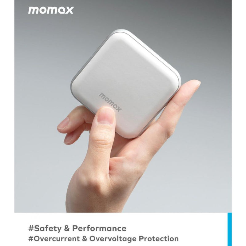 Momax Q.Mag Power 2 Magnetic Wireless Battery Pack 3500mAh - White (IP102MFIW)-smartzonekw