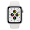 Apple Watch SE GPS, 44MM Silver Aluminum Case with White Sport Band - smartzonekw