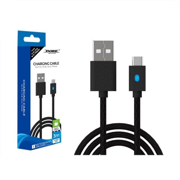 DOBE Charging Cable 3M for PlayStation 5 Controller - smartzonekw