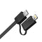 Iwalk Retractable 2 in 1 Micro USB and Lightning Cable - Black-smartzonekw