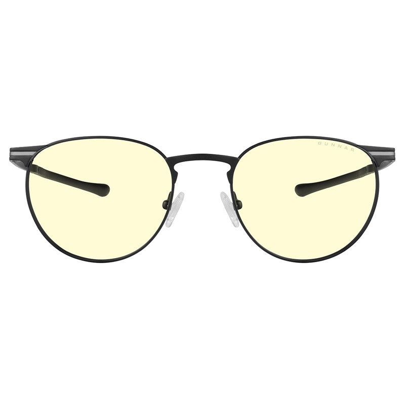 Gunnar Mateo Titanium, Blue Light Gaming Glasses - Onyx Frame, Amber Lens Tint-smartzonekw