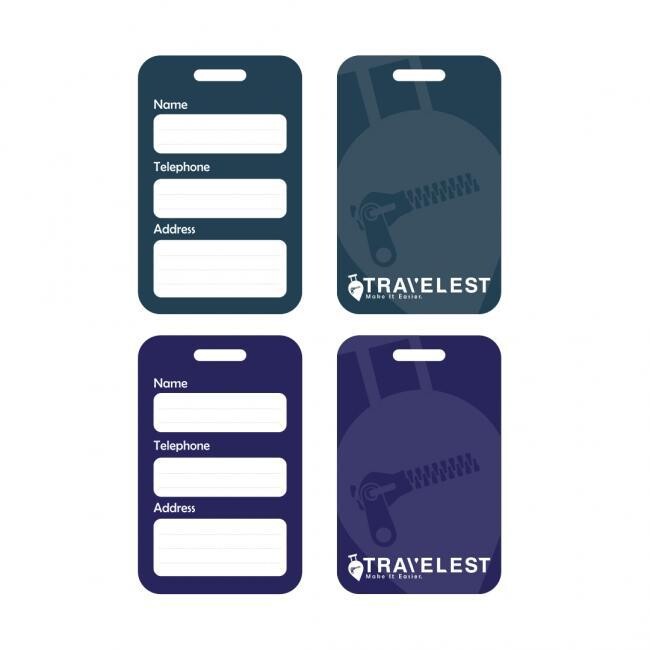 Travelest Travel Luggage Tags - Plain (Set of 2)-smartzonekw