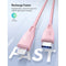 RAVPower RP-CB1004PNK 1m Type-C to Lightning Cable Nylon - Pink-smartzonekw
