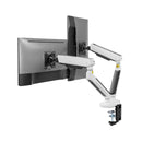 Twisted Minds Dual Monitor Arm, Stand And Mount For Gaming And Office Use 17" - 32" Up To 9 KG With RGB Lighting - White-smartzonekw