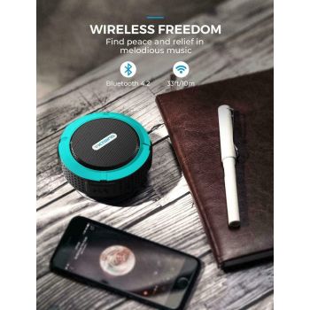 Victsing Portable Bluetooth Speaker - Blue/Black-smartzonekw
