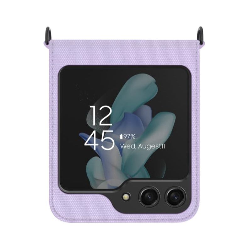 Araree Canvas Diary Flip Case For Samsung Galaxy Z Flip 5 - Purple - Smartzonekw