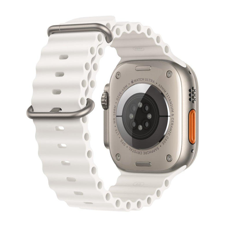 Apple Watch Ultra 2 GPS + Cellular, 49mm Titanium Case with White Ocean Band-smartzonekw