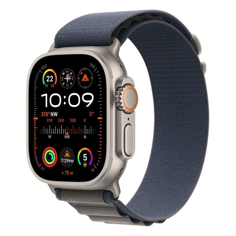Apple Watch Ultra 2 GPS + Cellular, 49mm Titanium Case with Blue Alpine Loop - Smartzonekw