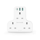 RAVPower RP-PC1036 PD Pioneer 20W 3 Port Charger White UK Version with 3 AC Plug-smartzonekw