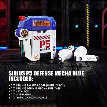 Gravastar Sirius Pro P5 TWS Earbuds - Defense Mecha Blue-smartzonekw