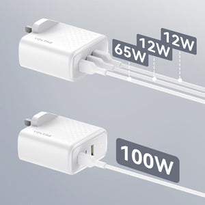Voltme Revo 100 Wall Charger (100W) - White-smartzonekw
