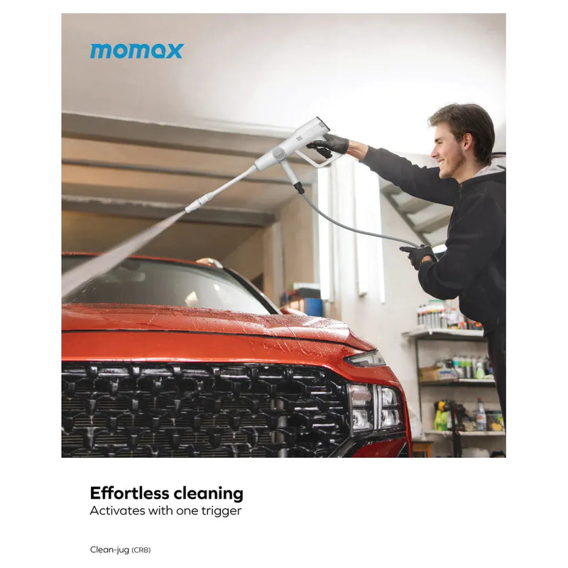 Momax Clean-Jug Portable Pressure Car Cleaner - White (CR8W)-smartzonekw