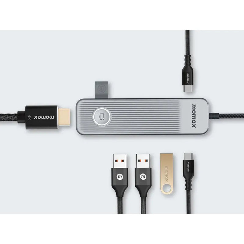 Momax ONELINK 6 in 1 Mutil-funtion USB-C Hub (DH16E)-smartzonekw