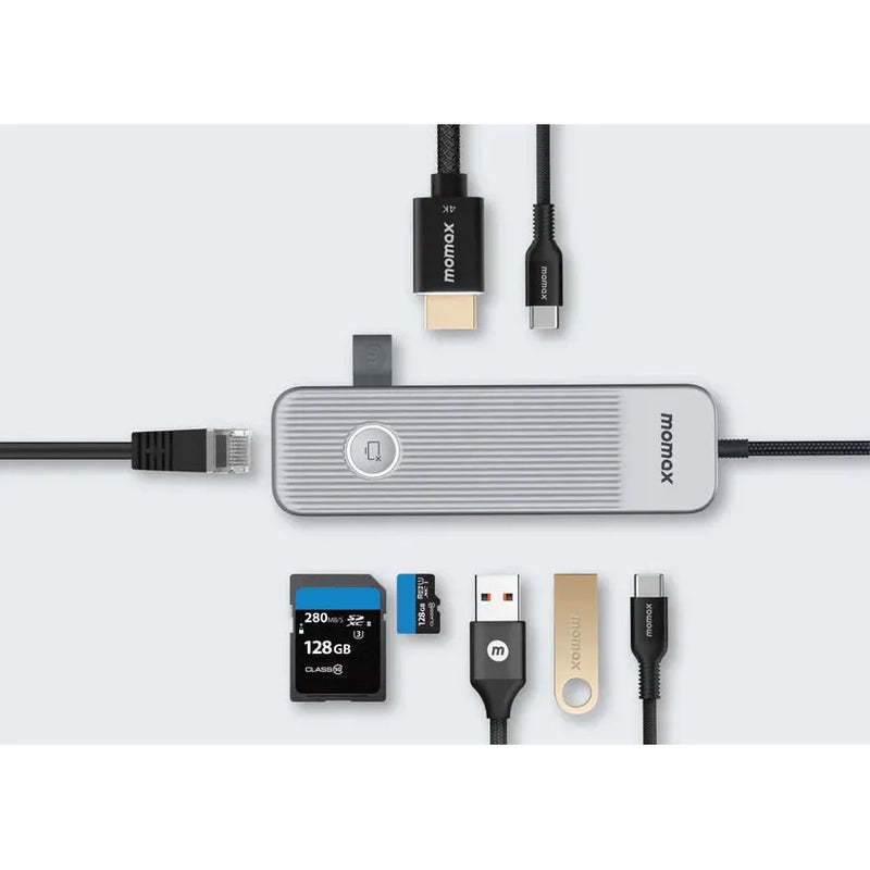 Momax ONELINK 8 in 1 Mutil-funtion USB-C Hub (DH18E) - Smartzonekw