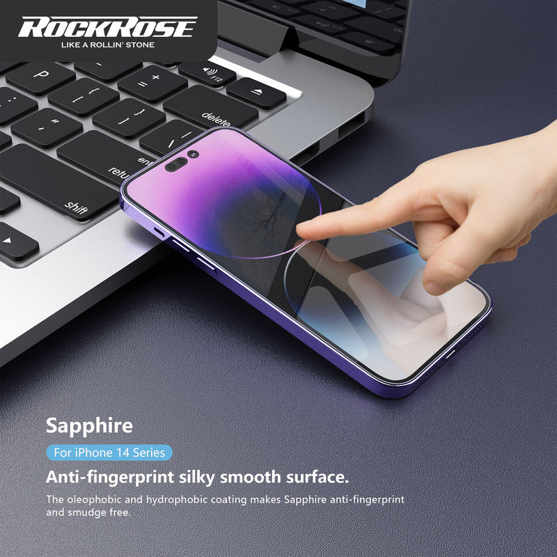 ROCKROSE 2.5D Crystal Clear Tempered Glass for iPhone 14 Pro Max-smartzonekw