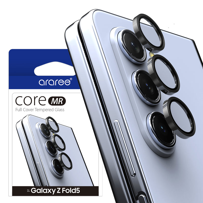Araree Sub Core Camera Lense Glass With Metal Ring For Samsung Galaxy Z Fold 5 - Clear - Smartzonekw