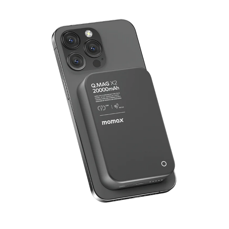 Momax Q.Mag X2  20000mAh Magsafe Wireless Battery Pack - Black (IP120D) - Smartzonekw