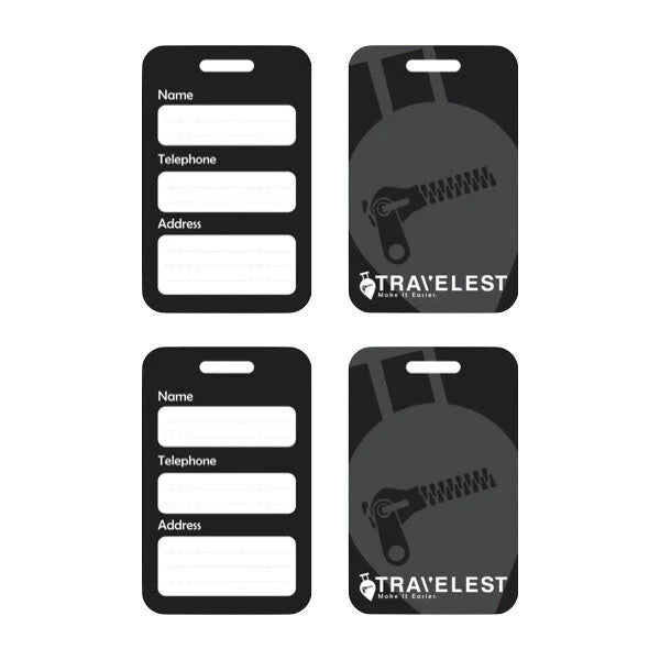 Travelest Travel Luggage Tags (Set of 2) - Black-smartzonekw