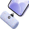 Iwalk Link Me Pro Fast Charge 4800 Mah Pocket Battery with Battery Display for iPhone - Purple Ribbon Pattern-smartzonekw