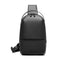 Travel Backpack Lifestyle WaterProof PU Backpack with USB-A Port up - Black-smartzonekw