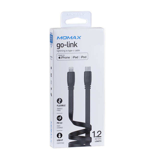 Momax Go Link Lightning to Type - C Cable 1.2M - Black (DL37D)