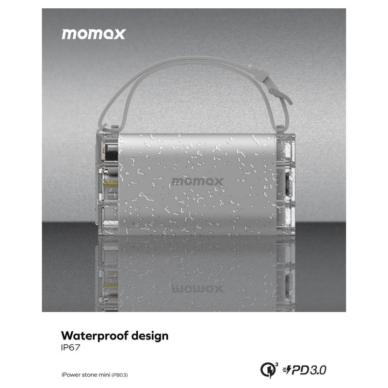 Momax iPowerstone Mini 100W Portable Power Station - Silver (PB03S)-smartzonekw