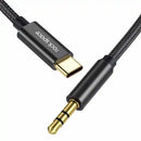 ROCK SPACE Type-C To 3.5mm AUX Audio Cable Wire Adapter For Car Speaker-smartzonekw