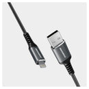 ROCKROSE  Powerline AL 2.4A, 1M Lightning Cable - Black-smartzonekw