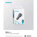 Momax MoVe 67W Dual-port Car Charger - Gray (UC16E)-smartzonekw