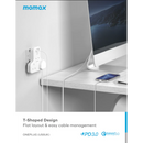 Momax ONEPLUG 3-Outlet T-shaped Extension Socket With USB - White (US6UKW)-smartzonekw