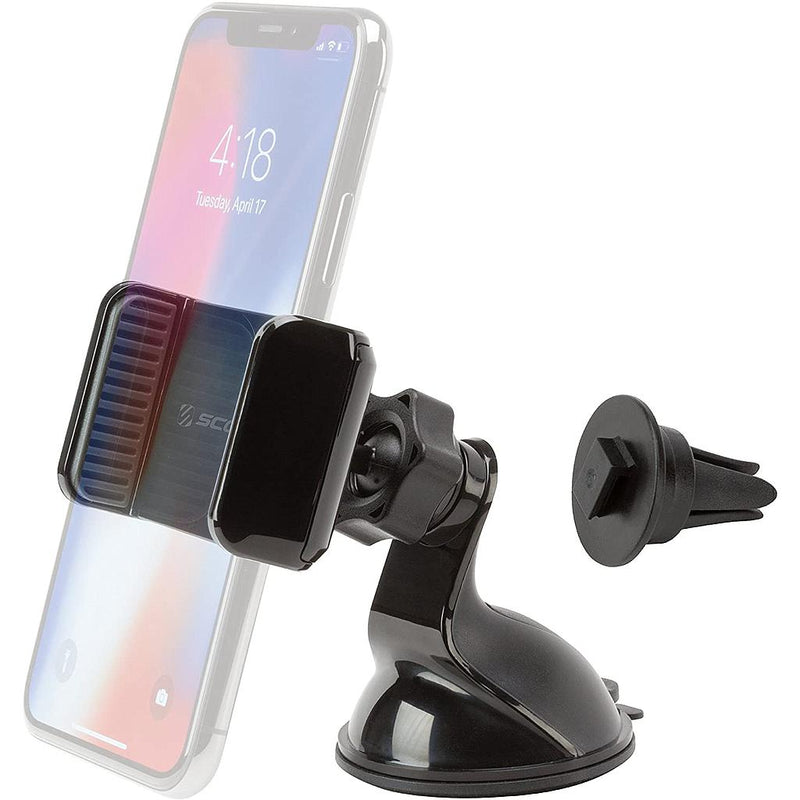 Scosche Suction Cup Mount with Vent Clips / Window Mount, Dashboard, Vent / 360 rotation for Mobile Devices 3-in-1-smartzonekw