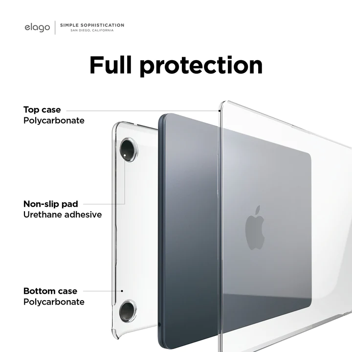 Elago MacBook Air M2 Compatible with A1932 / A2179 / A2337(M1) / A2681 Hard Case - Clear-smartzonekw