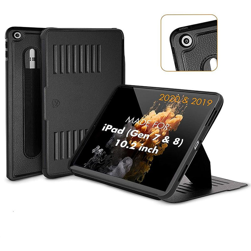 Zugu iPad 10.2" (7th, 8th & 9th Gen) Muse Case - Black-smartzonekw
