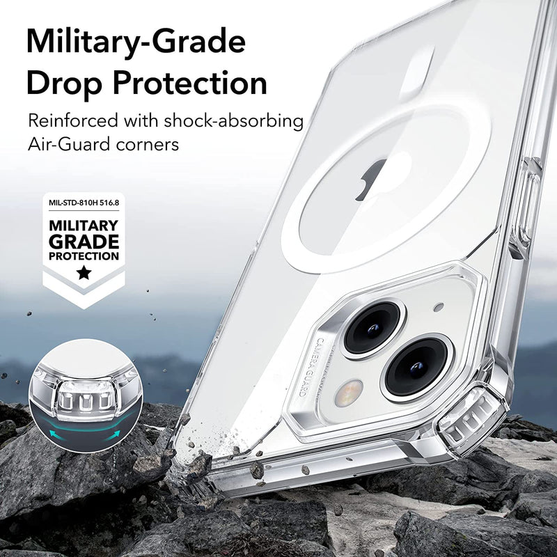 ESR iPhone 14 Air Armor with HaloLock Ring Clear MagSafe Case-smartzonekw
