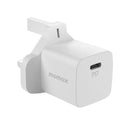 Momax ONE Plug Mini USB-C Charger 20W , Life Time Waranty - White (UM25UKW) - smartzonekw