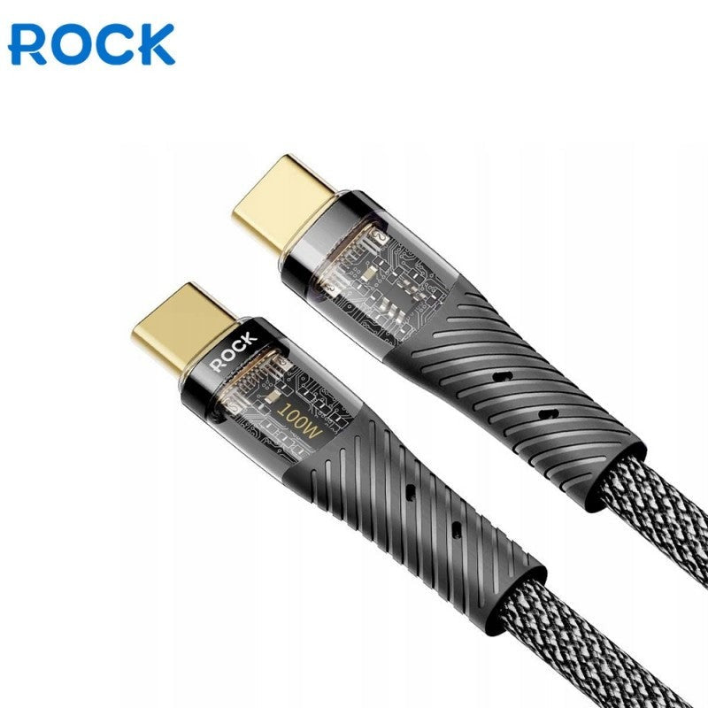 Rock Z21 Transparency Series Type C to Type C Fast Charge Data Cable 1.2M (RCB0836)-smartzonekw