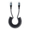 Rock Type-C to Lightning PD 20W Spring Fast Charging Data Cable - Black (RCB0838)-smartzonekw