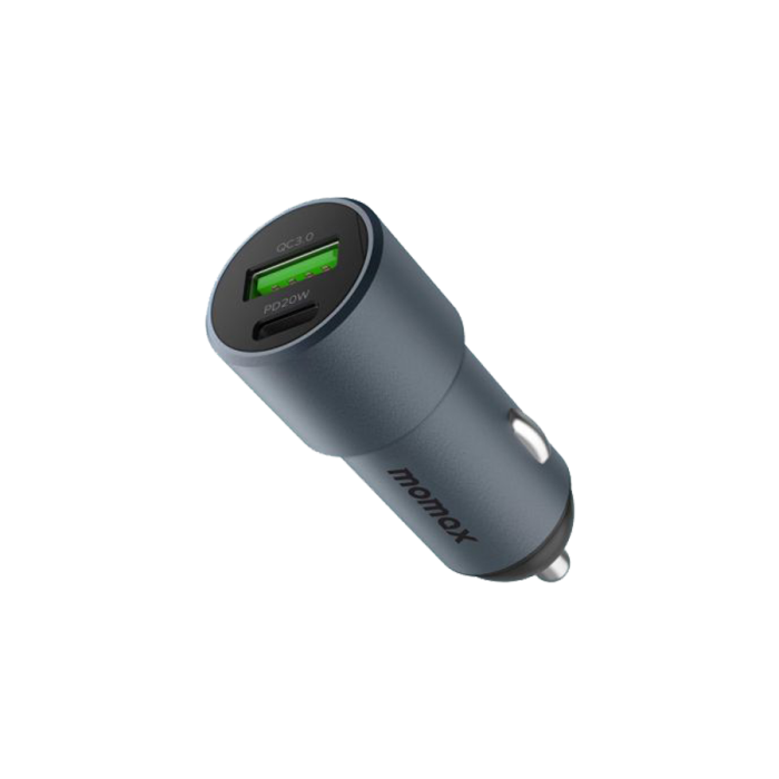 Momax 38W Dual-port Car Charger - Gray (UC15E)-smartzonekw