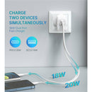 Choetech 38W Dual USB C + USB A Port Charger - White (PD5002 UK) - smartzonekw