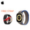 Apple Watch Ultra GPS + Cellular, 49mm Titanium Case with Blue/Gray Trail Loop with Free Strap - Smartzonekw