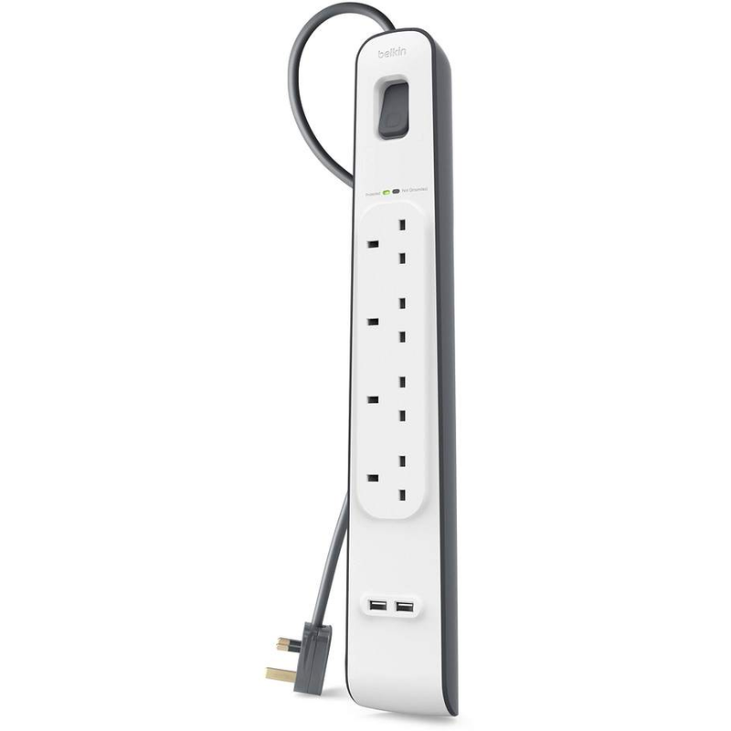 Belkin SurgePlus Strip 2.4 Amp USB Charging 4-outlet - smartzonekw