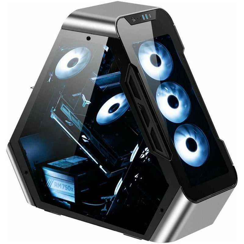 JONSBO TR03-G Silver Triangular ATX Computer Case-smartzonekw