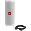 JBL Flip 5 Waterproof Bluetooth Speaker - White - smartzonekw