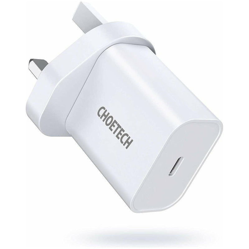 Choetech 20W USB C Port Charger - White (Q5004-V2  UK) - smartzonekw