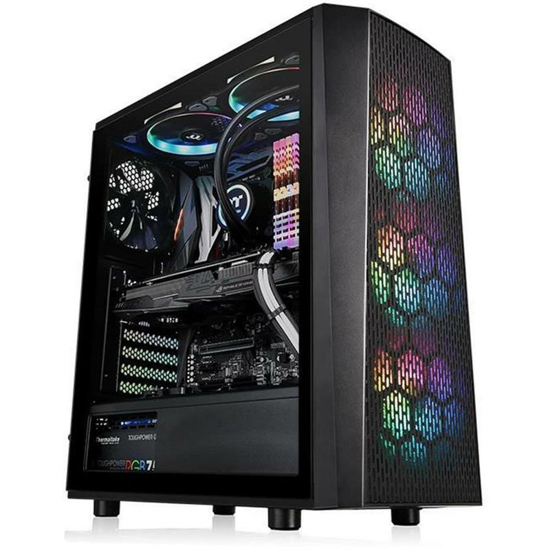 Thermaltake Versa J24 Tempered Glass ARGB Edition Mid-Tower Chassis - Black - Smartzonekw