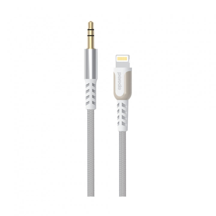 Porodo Metal Braided Lightning to AUX Cable 1.2m - Smartzonekw