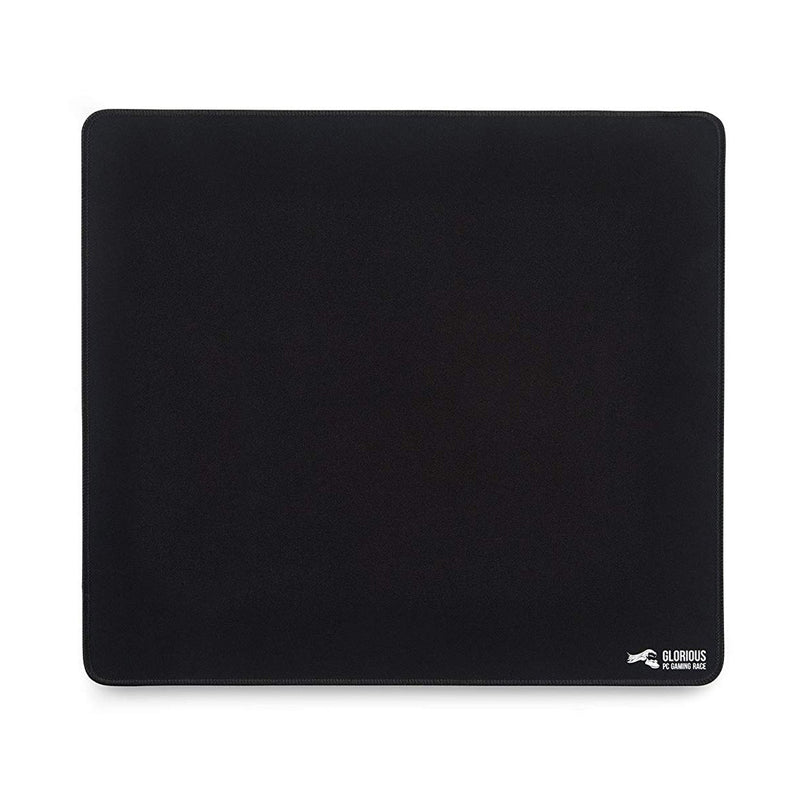 Glorious XL Heavy Gaming Mouse Mat/Pad - XLarge, Thick, Stitched Edges, Black Cloth Mousepad 16x18" (G-HXL)-smartzonekw