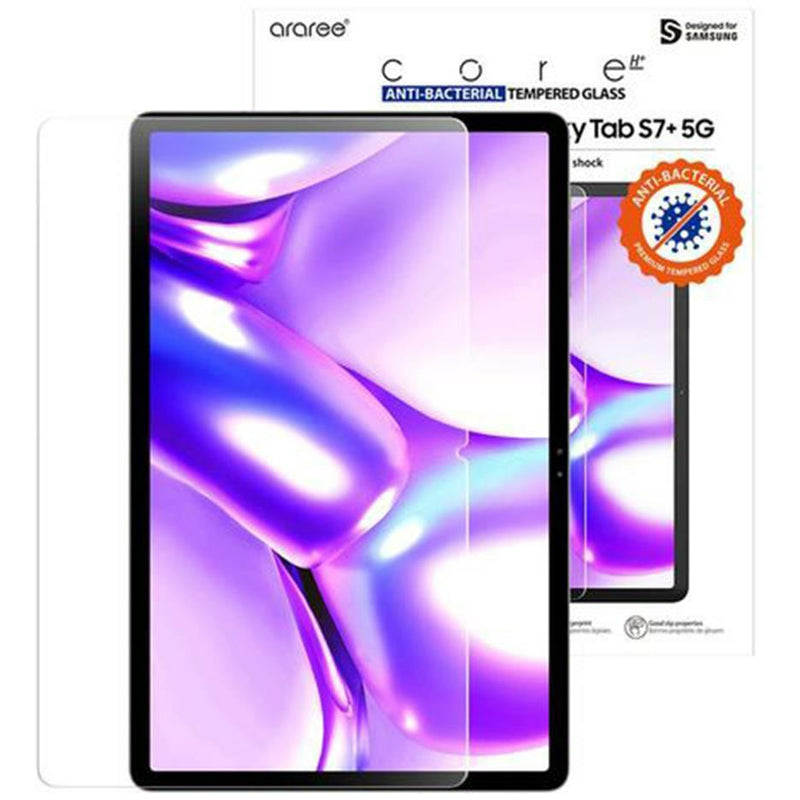 Araree Sub Core Anti-Bacterial Tempered Glass For Samsung Galaxy Tab S7 Plus - Clear - Smartzonekw